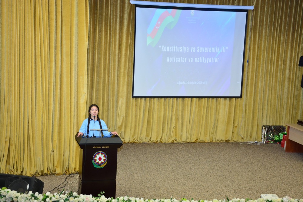 Ağstafada “Konstitusiya və Suverenlik ili: nəticələr və nailiyyətlər” mövzusunda ümumrayon tədbiri keçirilib